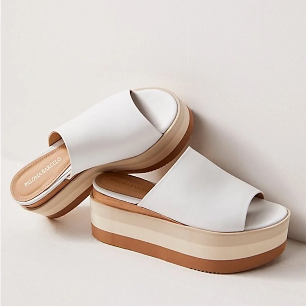 Paloma Barceló High Standards Flatform Sandals Size 37